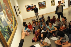 A school group at the Metropolitan Museum of Art. A google image search for school museum visits reveals myriad pictures of scenes just like this one.