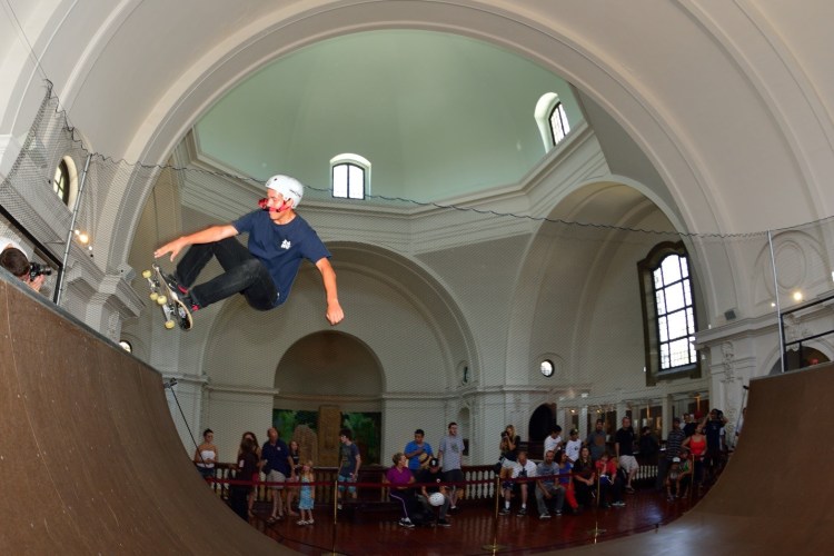 Skateboarding at San Diego Museum of Man