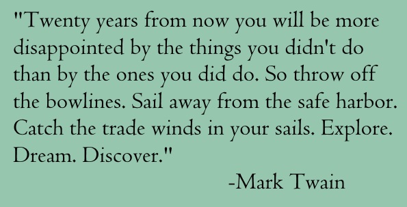 mark twain quote - blue