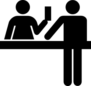 The normal way to enter a museum with an admission fee: Hand over money, get ticket, enter.